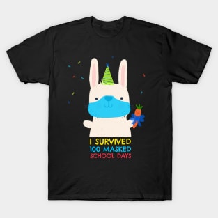 I survived 100 masked school days T-Shirt